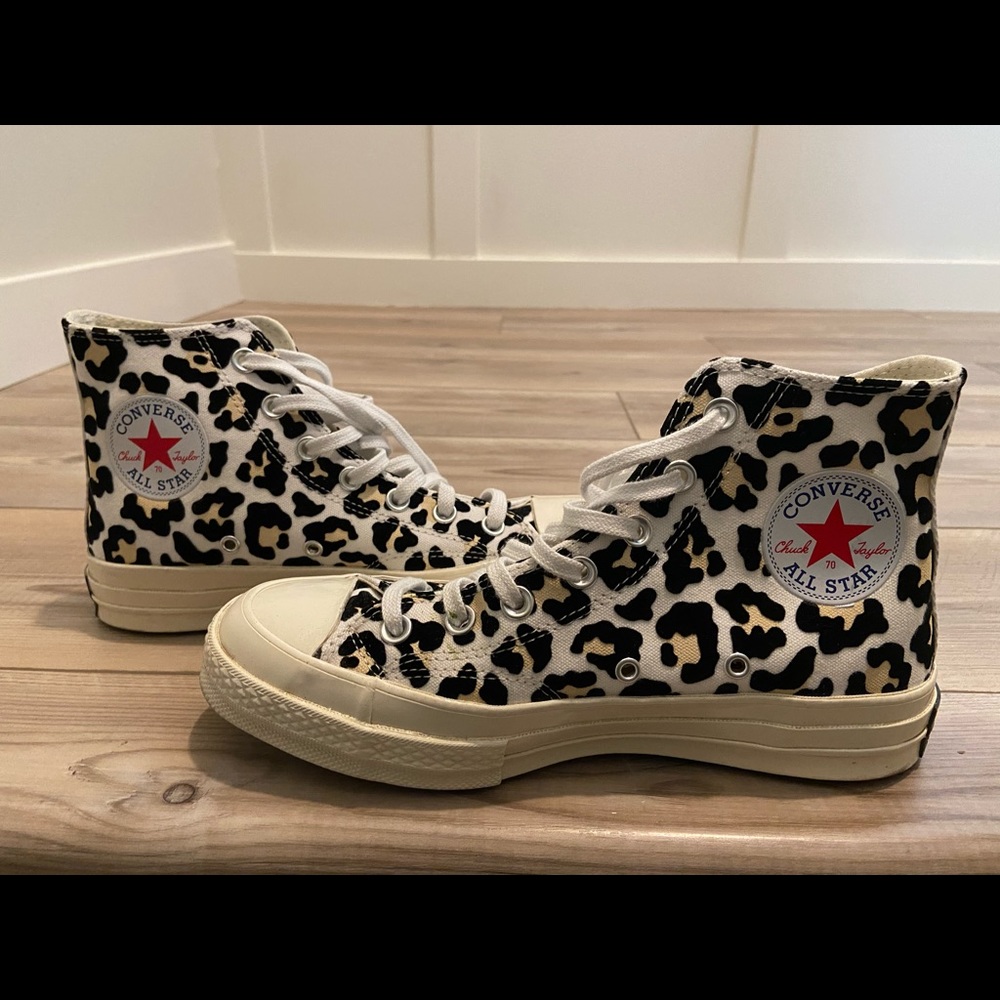 Converse Leopard Print High-Top Sneakers